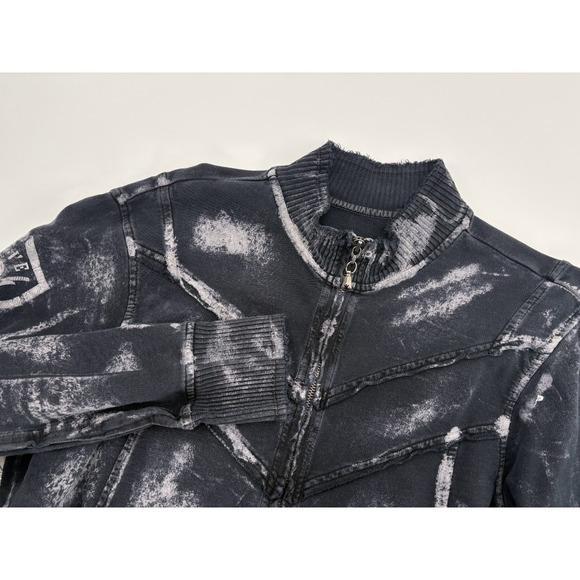 Affliction Live Fast Black Premium Men's Full Zip Sweatshirt Eagle Wings, Large - Picture 8 of 9